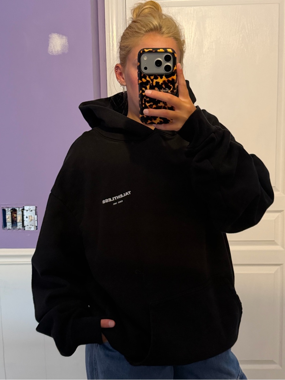 TALENTLESS Black Men's Hoodie